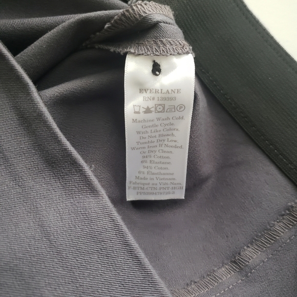 Everlane gray the side-zip stretch cotton pants size 10 - Picture 6 of 6
